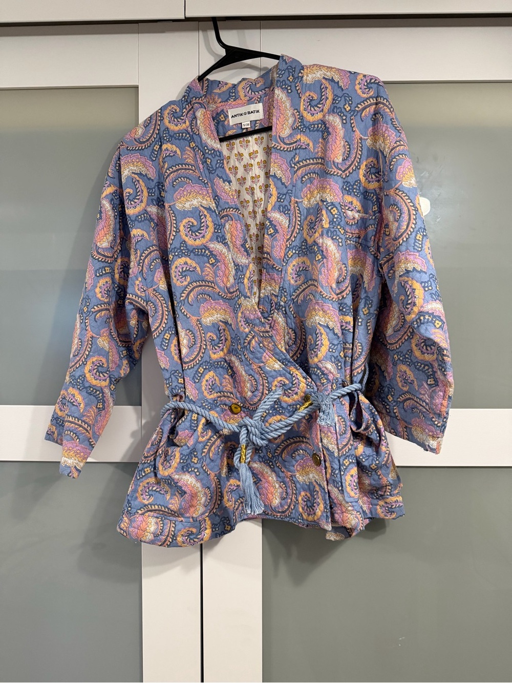 Antik Batik Anthropologie Pietra Cotton Muslin Kimono Jacket lavender pink
